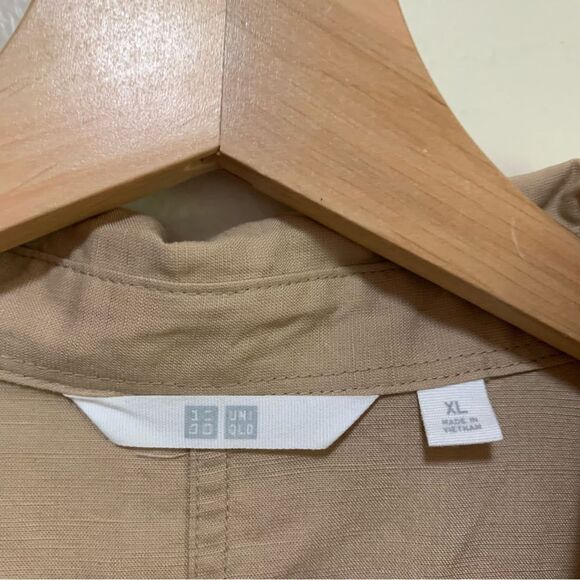 Uniqlo tan linen blend romper play suit size xl - Picture 3 of 8